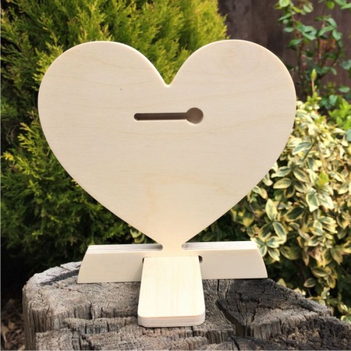 12" High Wood Photo Heart | Love Wood Prints