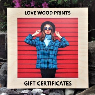 Wood Print Gift Certificates